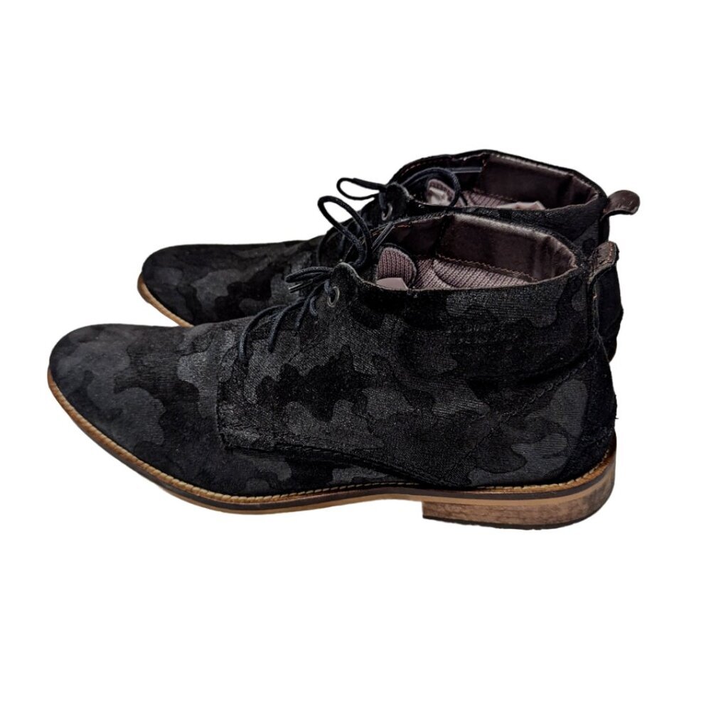 STEVE MADDEN Commander Camo Leather Oxford 10 US Lace-Up High Top Ankle - Picture 2 of 11